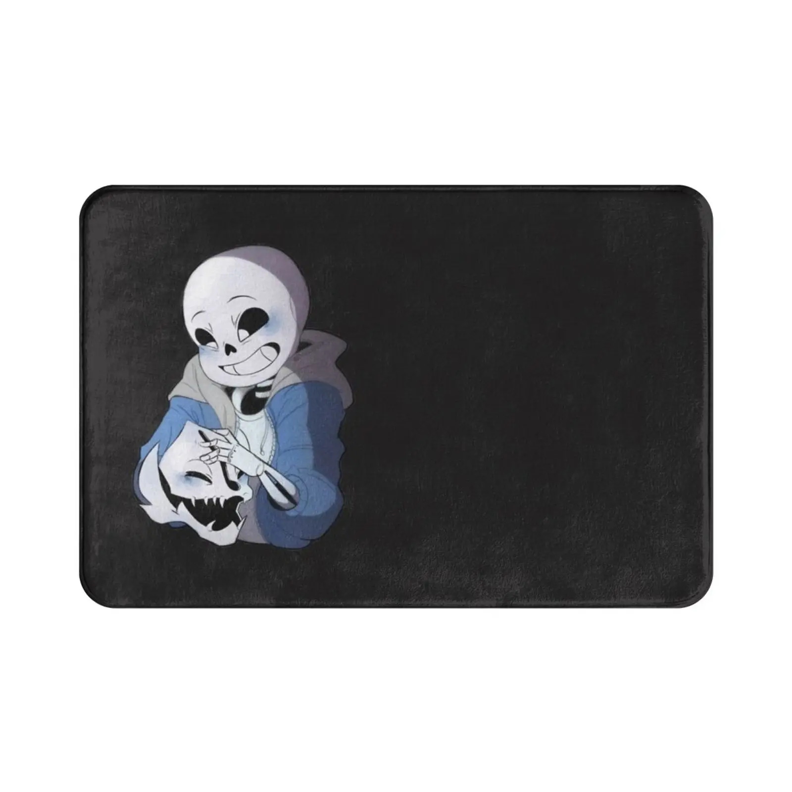 Sans Carpet Mat Rug Cushion Soft Non-Slip Undertale Sans Undertale Gaster Blaster Skeleton Deltarune Comic Sans Sand The