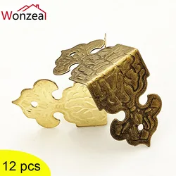 8/12 pz decorativo antico gioielli petto vino confezione regalo cassa di legno tavolo scrivania bordo copertura angolo protezione protezione mobili