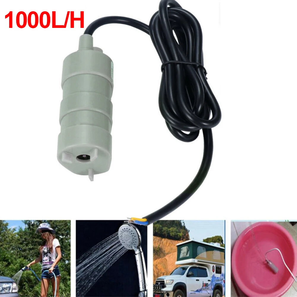 12V DC Submersible Water Pump 1000L/H 5M High Lift Diesel Oil Water Pump High Flow Engineering Plastic Mini Water Pump For Home