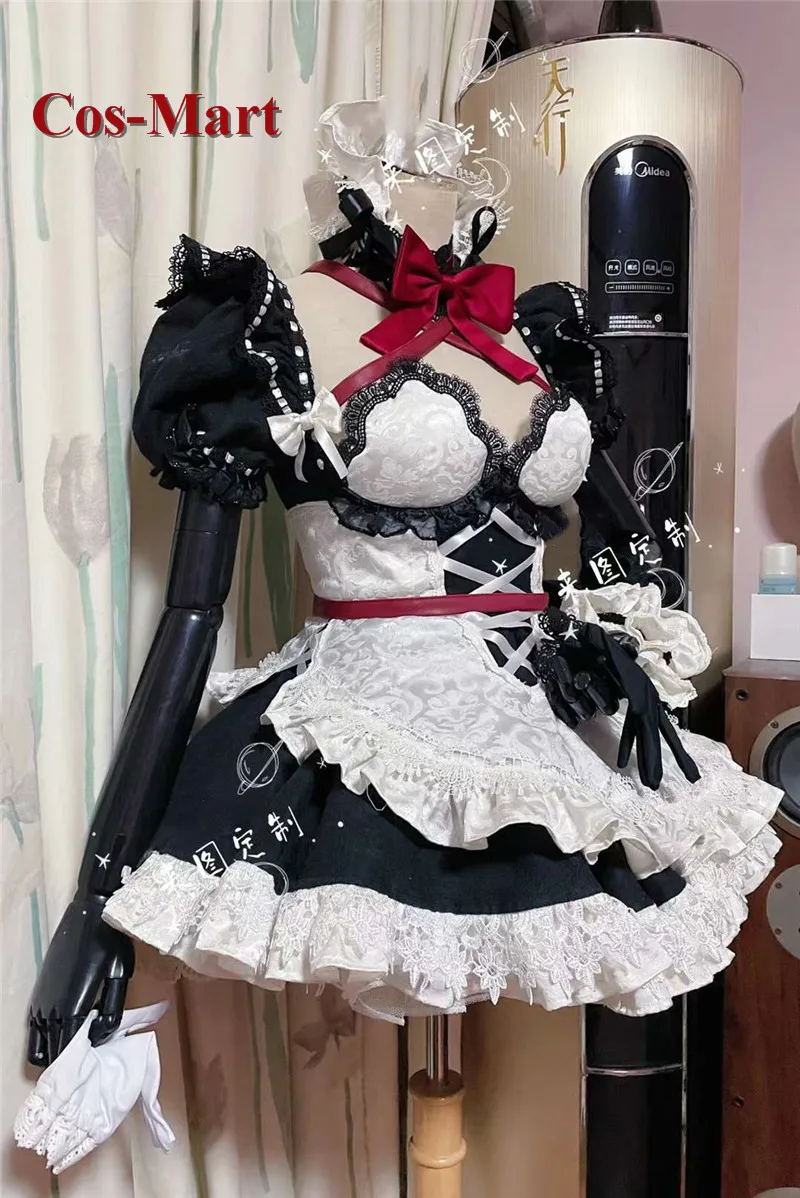 Cos-Mart Hot Anime VTuber VShojo Veibae Cosplay Costume Sweet Cute Maid Uniforms Activity Party Role Play Clothing Custom-Make