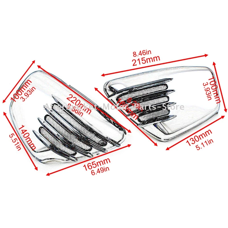 Chrome Fairing Side Cover Protector Battery Shell For Yamaha Virago XV700 XV750 XV1000 XV1100 1984-Up Motorcycle Accessories