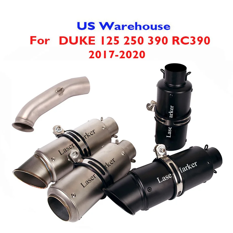 

Slip on DUKE 390 250 125 Motorcycle Exhaust Muffler Silencer Escape Pipe Connector Section for KTM DUKE 390 250 125 2017-2020