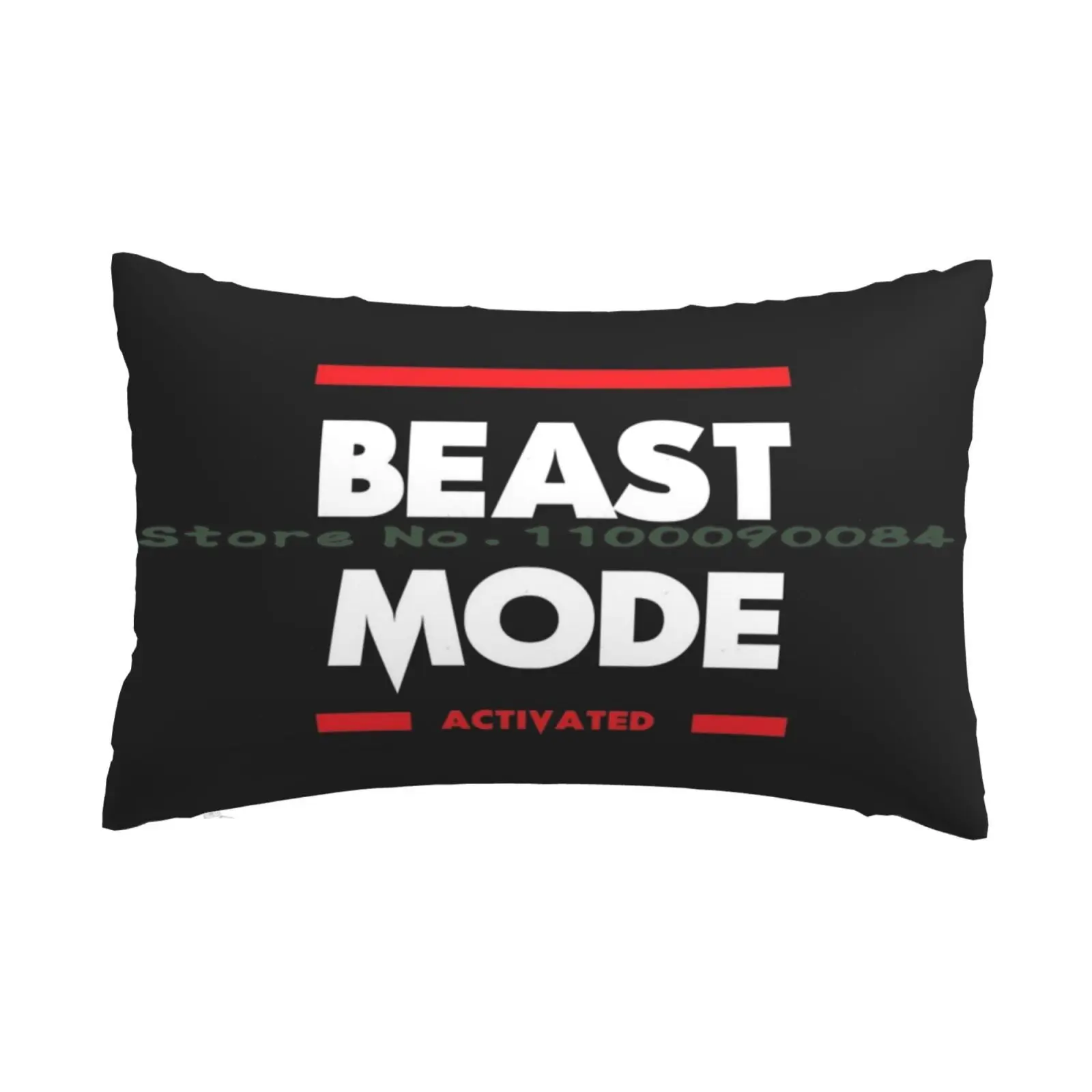 Beast Mode Pillow Case 20x30 50*75 Sofa Bedroom Gym Athlete Aggression Beastmode Colorful Funny Interesting Vibrant Style Look