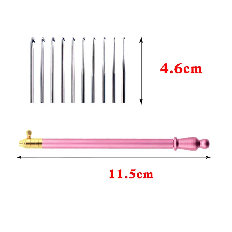 11Pcs/Set Interchangeable Crochet Hooks with 10 Size Needles Aluminium Handle Embroidery Crochet Hooks Crochet Tool for DIY Craf