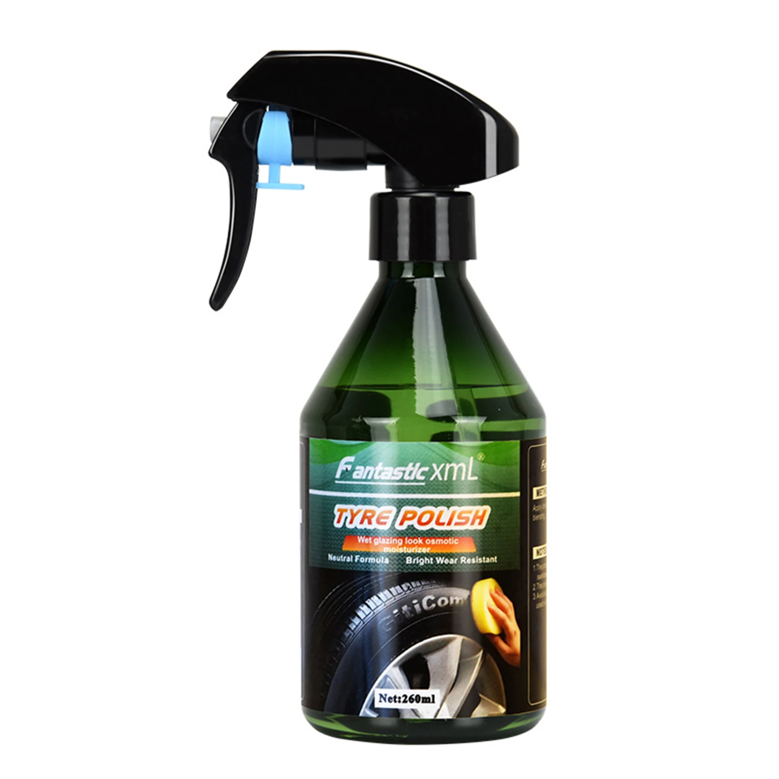 Car Tyre Shine Polish Wax Accessories 260ml Auto Tire Shiny Polishing Spray Wax Detailing Brightener Agent Coating Care