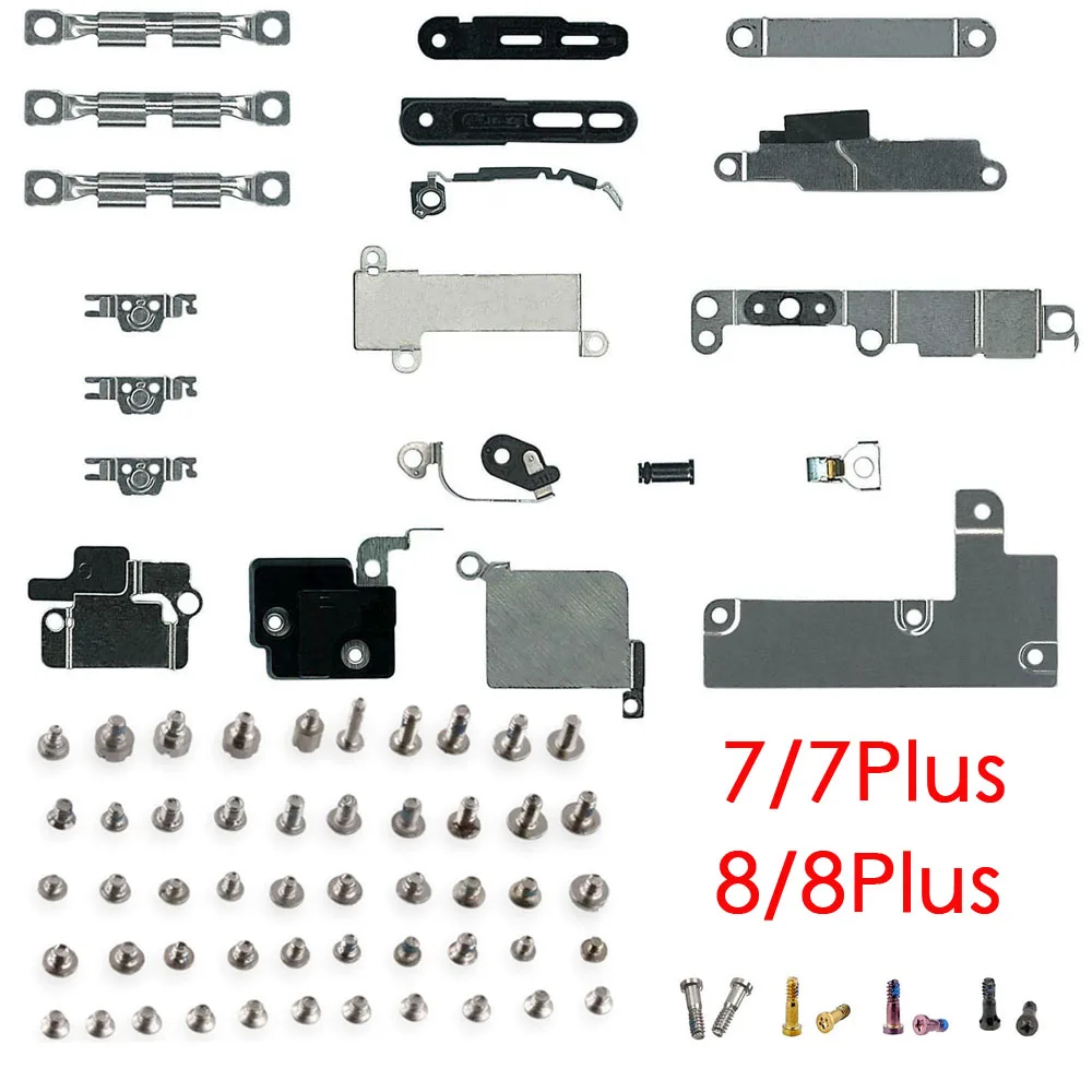 complete Small Metal Internal Bracket Kits + Full Set Screws  For iPhone 7 7 Plus 8 8 Plus mobile phone parts