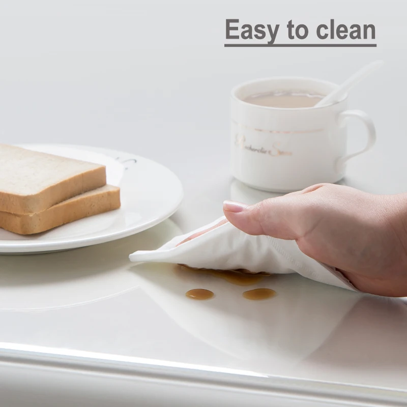 Thickness 1.0mm Tablecloth Waterproof Oil-proof Soft Glass PVC Tablecloth Transparent Home Decor Table Mat Kitchen Table Cover