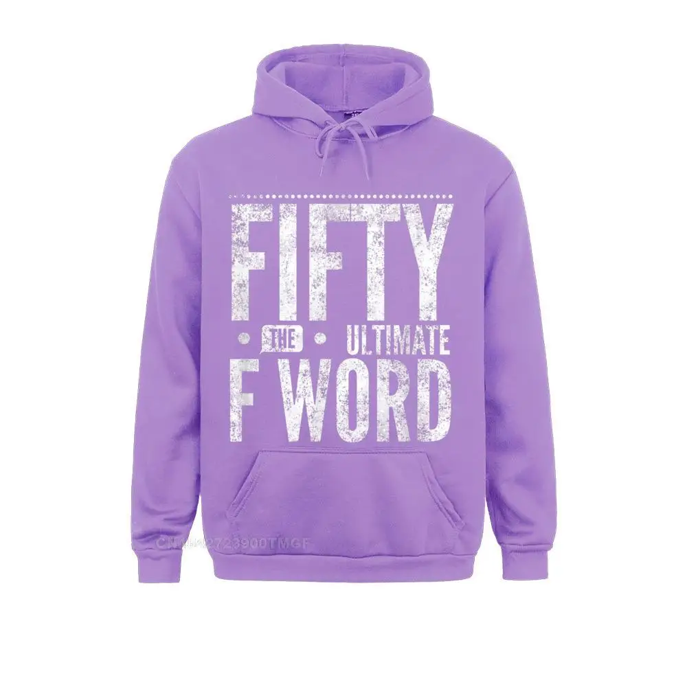 Printing Long Sleeve Hoodies Autumn Hip Hop  Hoods Mens Sweatshirts Fifty The Ultimate Word Funny 50 Years Old Joke Shirt