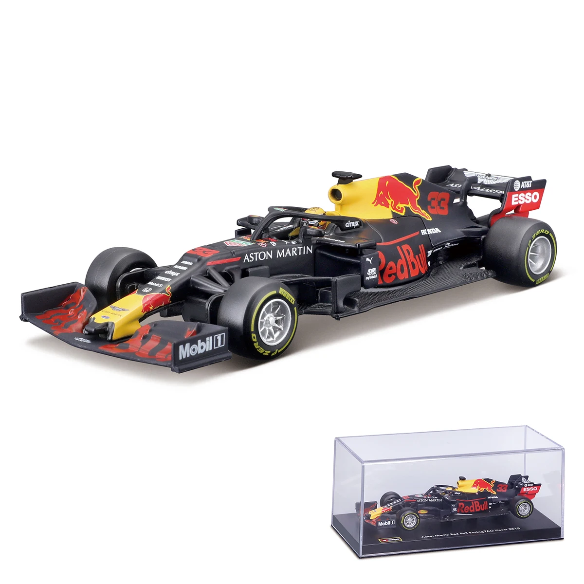 Bburago 1:43 2019 Red Bull RB15 #33 F1 Formula Car Static Die Cast Vehicles Collectible Model Racing Car Toys Acrylic box