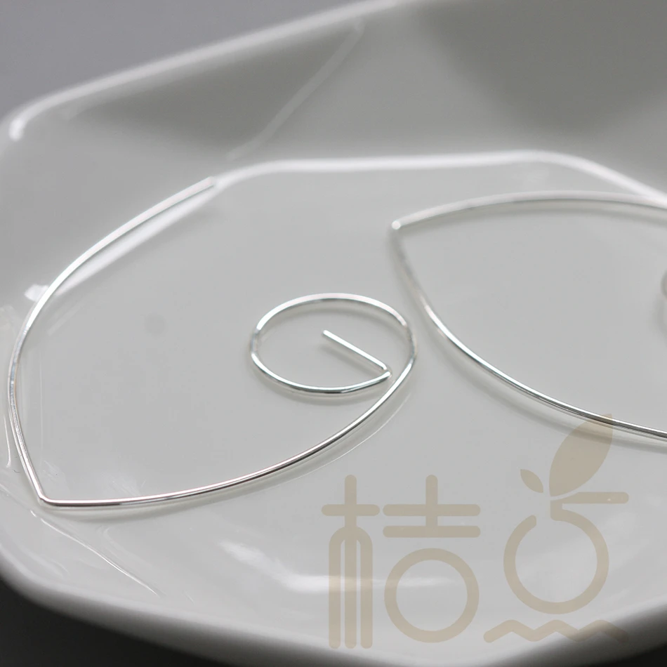 DIY Supply-Solid Brass Earring Wire - Earring Finding - 45x29mm (4122C)