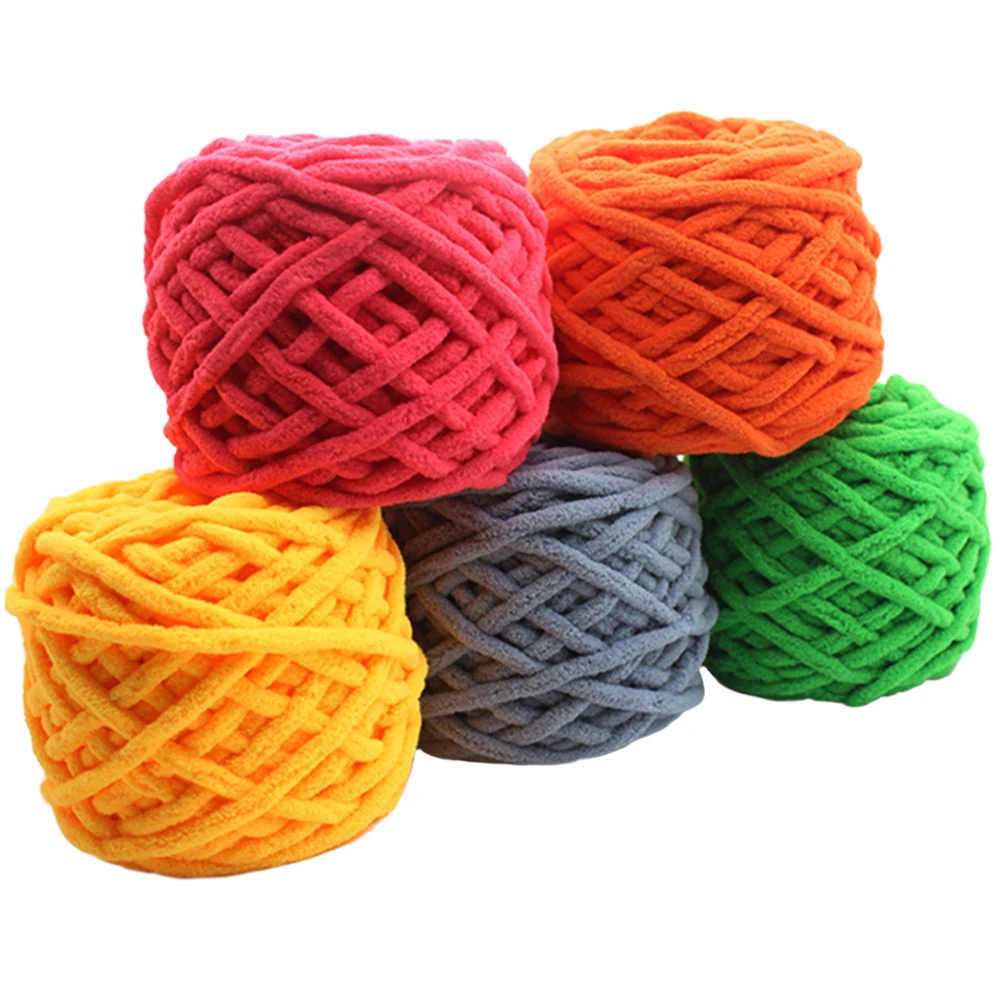 Blended Chenille Colorful Dye Scarf Hand-knitted Yarn For Hand Knitting Crochet Hat Soft Milk Cotton Yarn Thick Wool Yarn