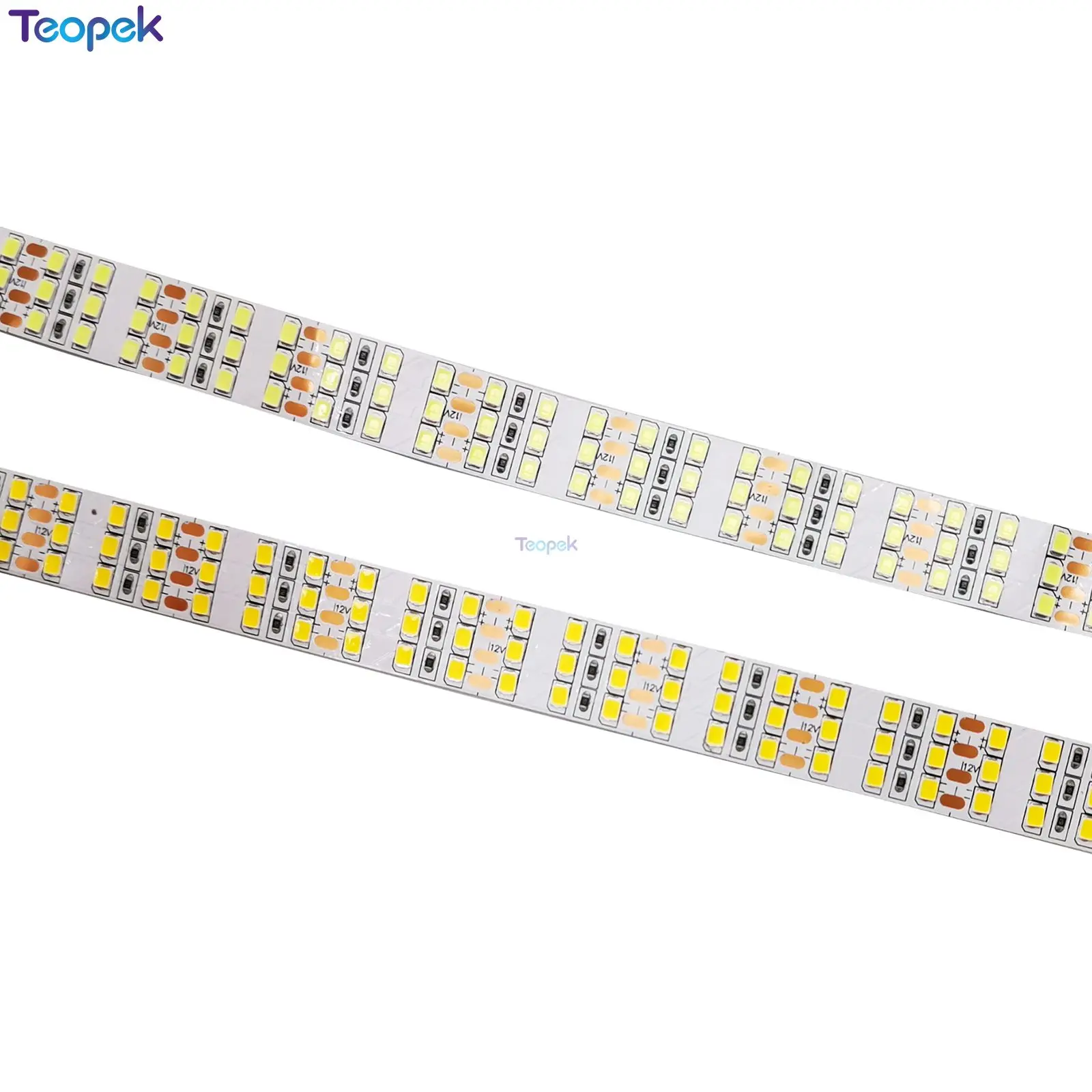 Imagem -02 - Smd 360leds m Conduziu a Luz de Tira 12v 24v 5m 1800led Três Fileira Flexível Fita Conduzida da Listra 16 mm Pcb Decoração para Casa 2835