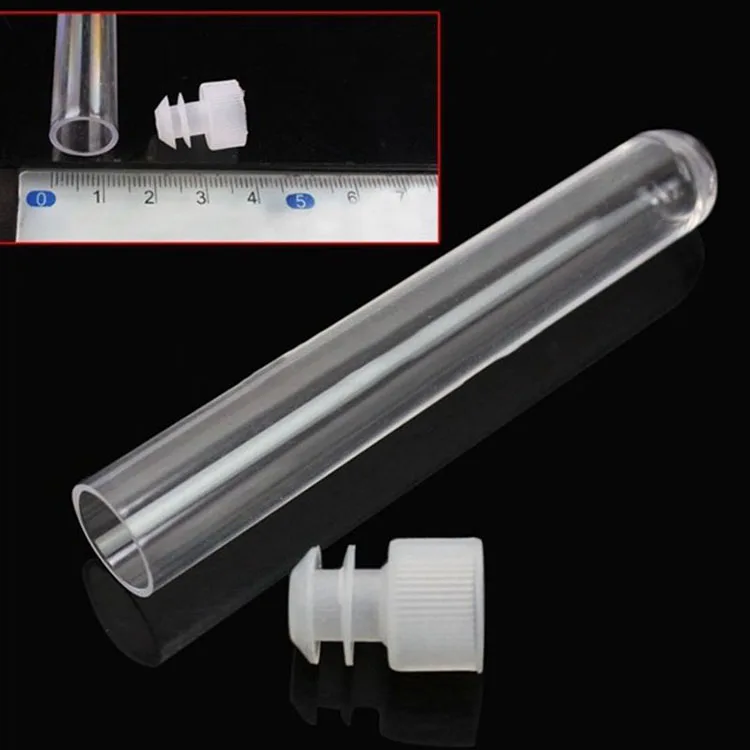 12X100มม.ใหม่อุปกรณ์ Lab หลอดทดสอบพลาสติกล้าง10ชิ้น/เซ็ต