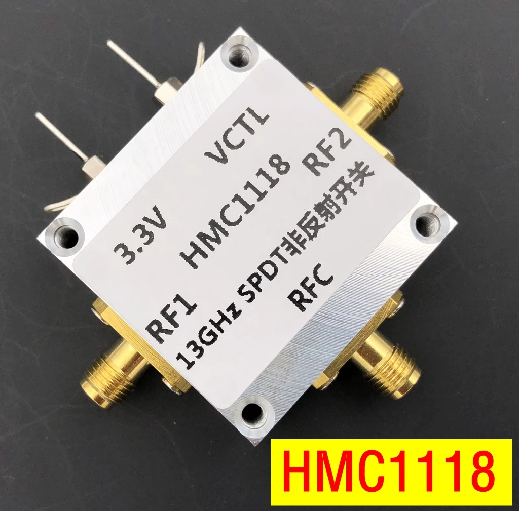 HMC1118 Broadband, Non-reflective Single Pole Double Throw (SPDT) Switch 13GHz with CNC Housing