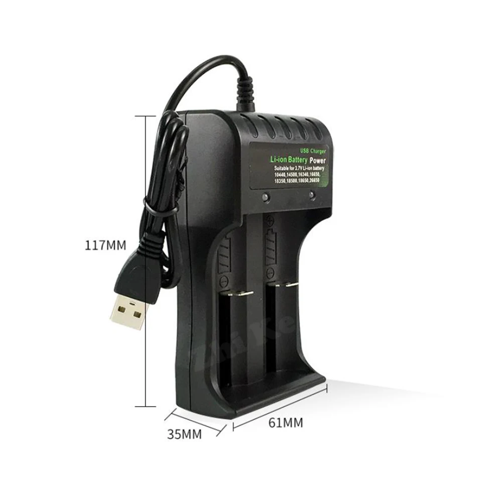 Chargeur de batterie 2/4 18650 à 1/26650 fentes, LED, charge rapide intelligente, USB, Rechargeable, batterie au Lithium, Station d'accueil, berceau