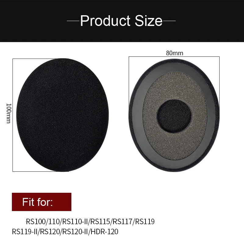 2Pairs Replacement Earpads for Sennheiser RS110 RS100 RS115 RS120 HDR110 HDR115 HDR120 Headphones Ear Cushions Ear Pads Pillow