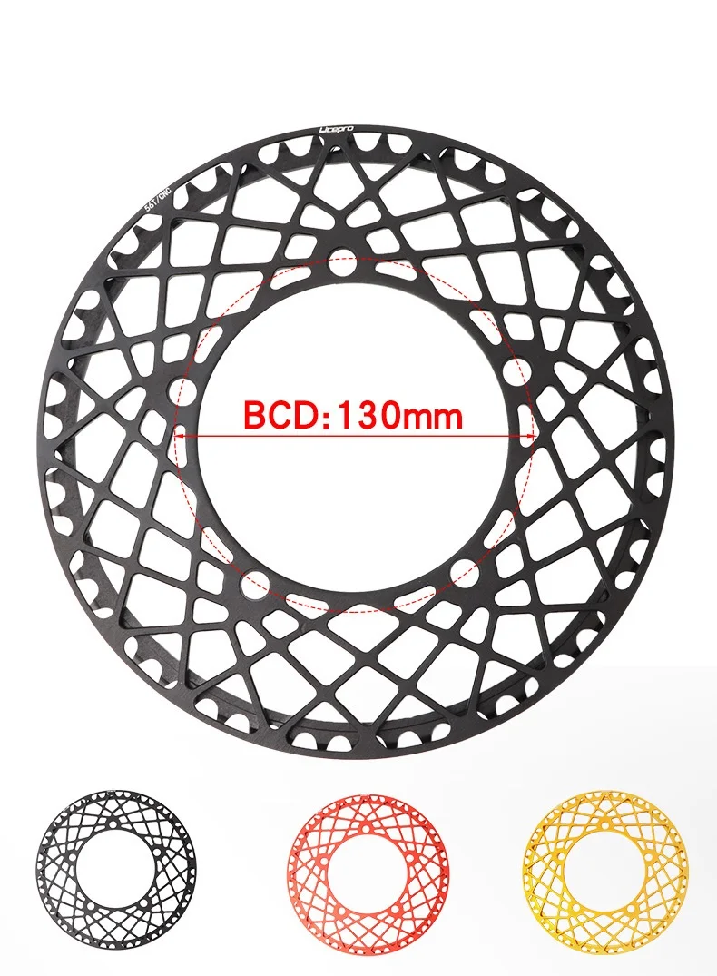 Litepro 130BCD Hollow Spider Chainwheel 53T 56T 58T Aluminum Alloy CNC Folding Bike Chainring Protective Cover Chain Wheel