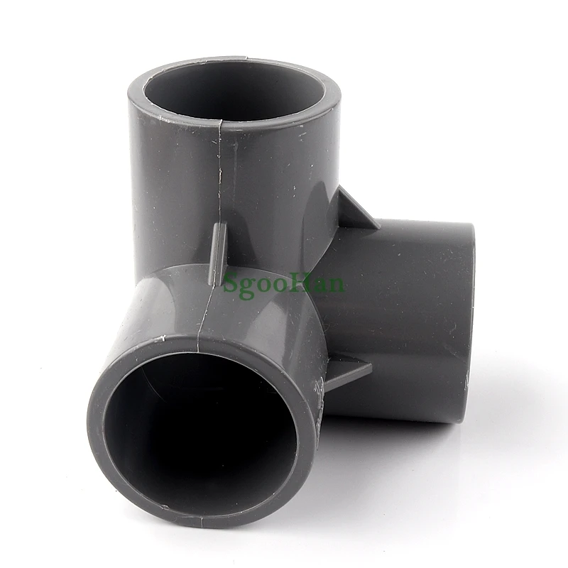 5 ~ 50 sztuk rozmiar 20 ~ 50mm rura PVC 3 Way złącze Fish Tank złącza do rur złącze System nawadniania rama z tworzywa łączniki rur