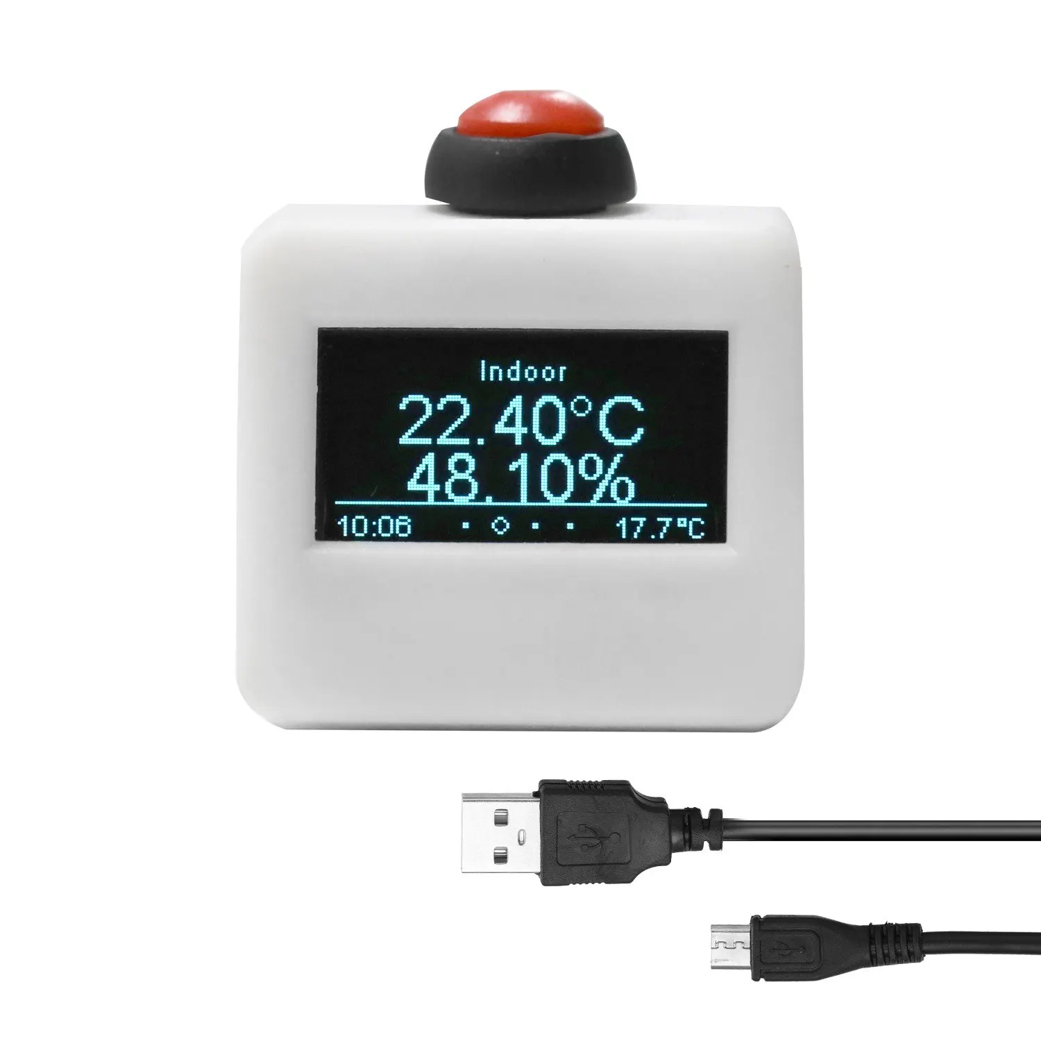 Connected to the WiFi Clock Household Mini Size Portable LCD Wifi Weather Clock with Automatic Time Calibration Function