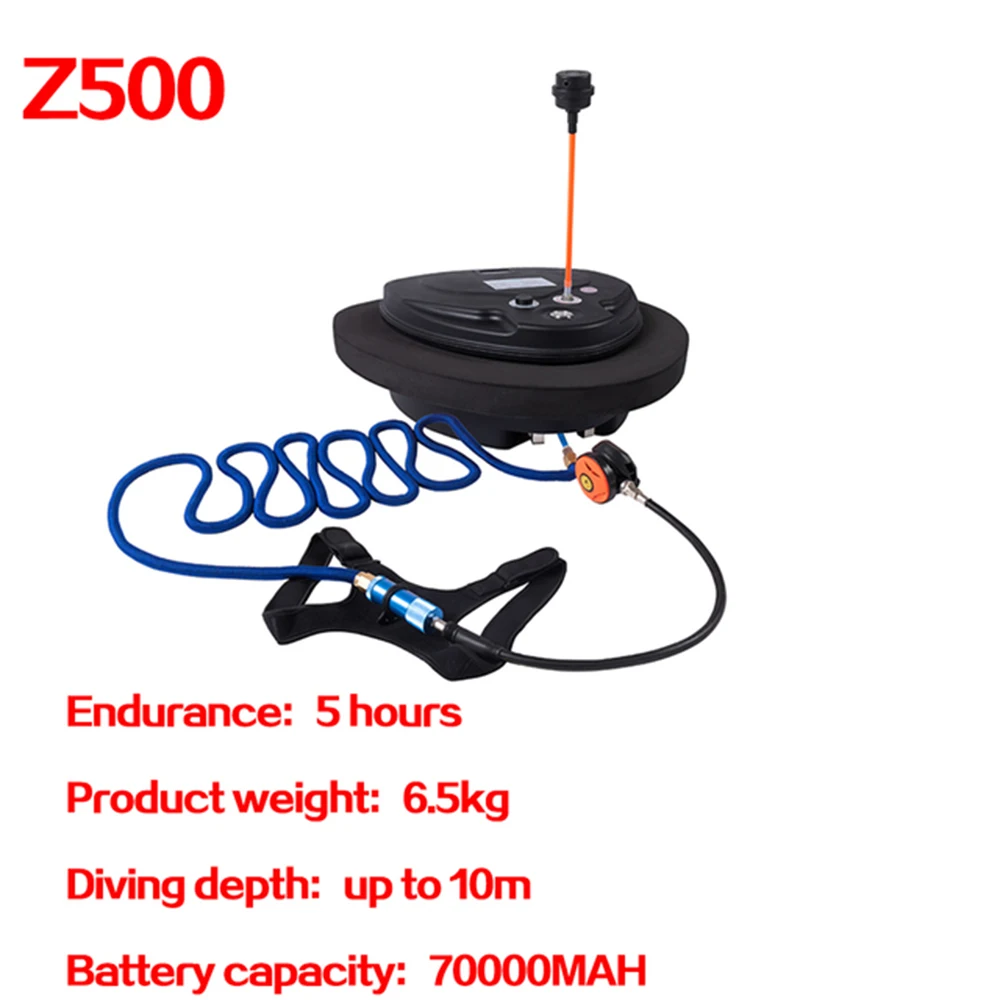 Z500 Scuba Diving Respiratory Equipment, Mobile Ventilator Support, Underwater Snorkel, Up to 14 m Dive, 5 Hours