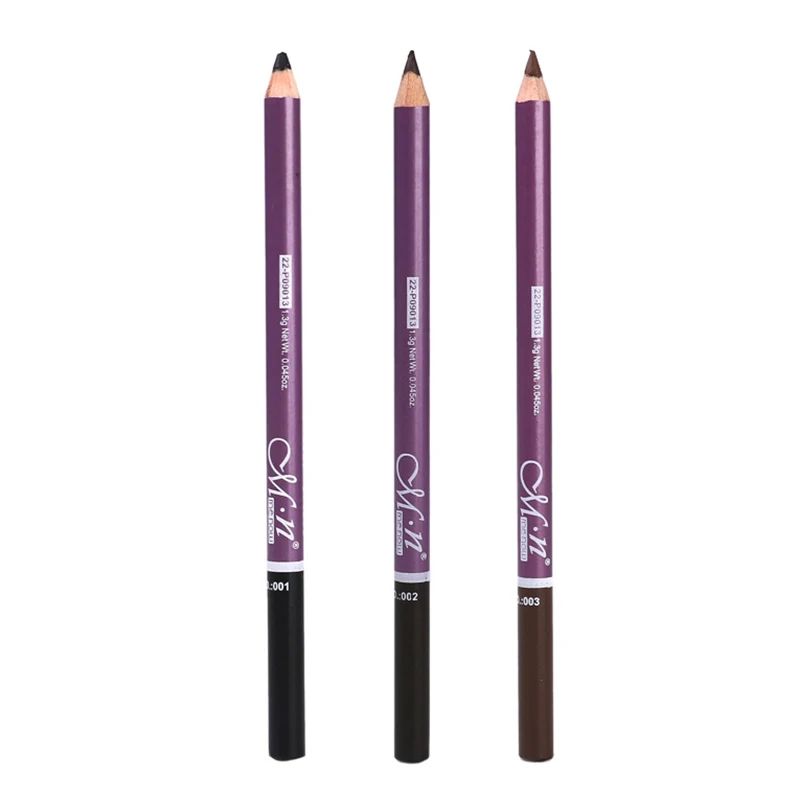 3 Colors Waterproof Long-lasting Excellence Eyebrow Eyeliner Pencil Eye Makeup Beauty Tools Brown/Black With Comb