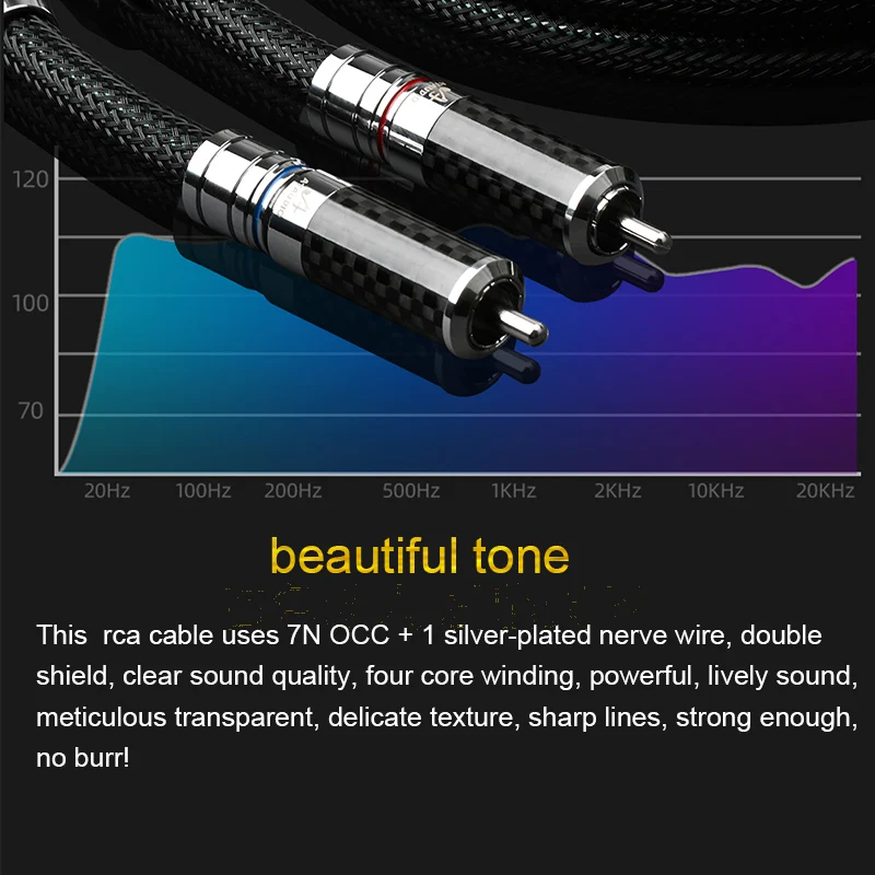 ATAUDIO Hifi kabel RCA wysokiej jakości OCC miedziany 2RCA z męskiego na męskie kabel Audio RCA