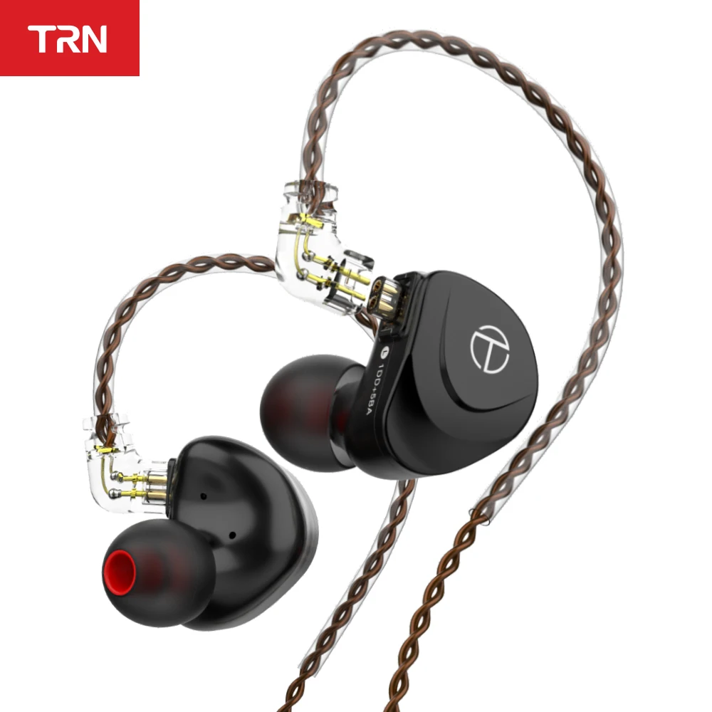 TRN V90s 5BA 1DD Hybrid Metal In Ear Earphone IEM HIFI DJ Monitor Running Sport Earphone Earplug Headset TRN V90 VX CA16 ZSX ASX