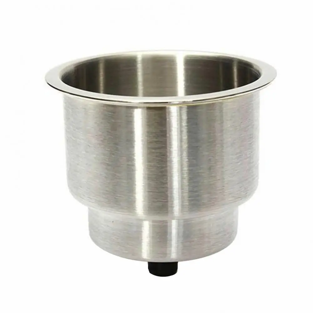 Boat Cup Holder Ring High Durability Anti-deform Stainless Steel Boat Cup Holder with Drain Supplies for Yacht Ship