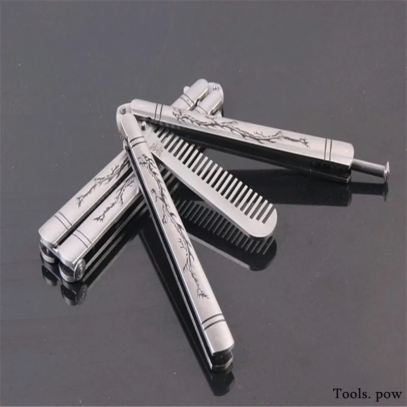 Butterfly Knife Butterfly Hair Comb Training Butterfly Knife Multi-tool Pocket Knife Folding Chinese Dragon Print