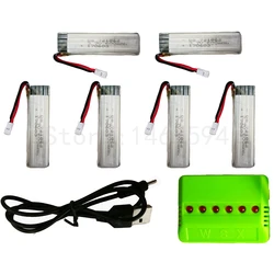 Upgraded battery for Wltoys V966 V977 V988 V930 XK K100 K110  K110S H37 RC helicogyre 1 to 6 charger+6*600mah battery