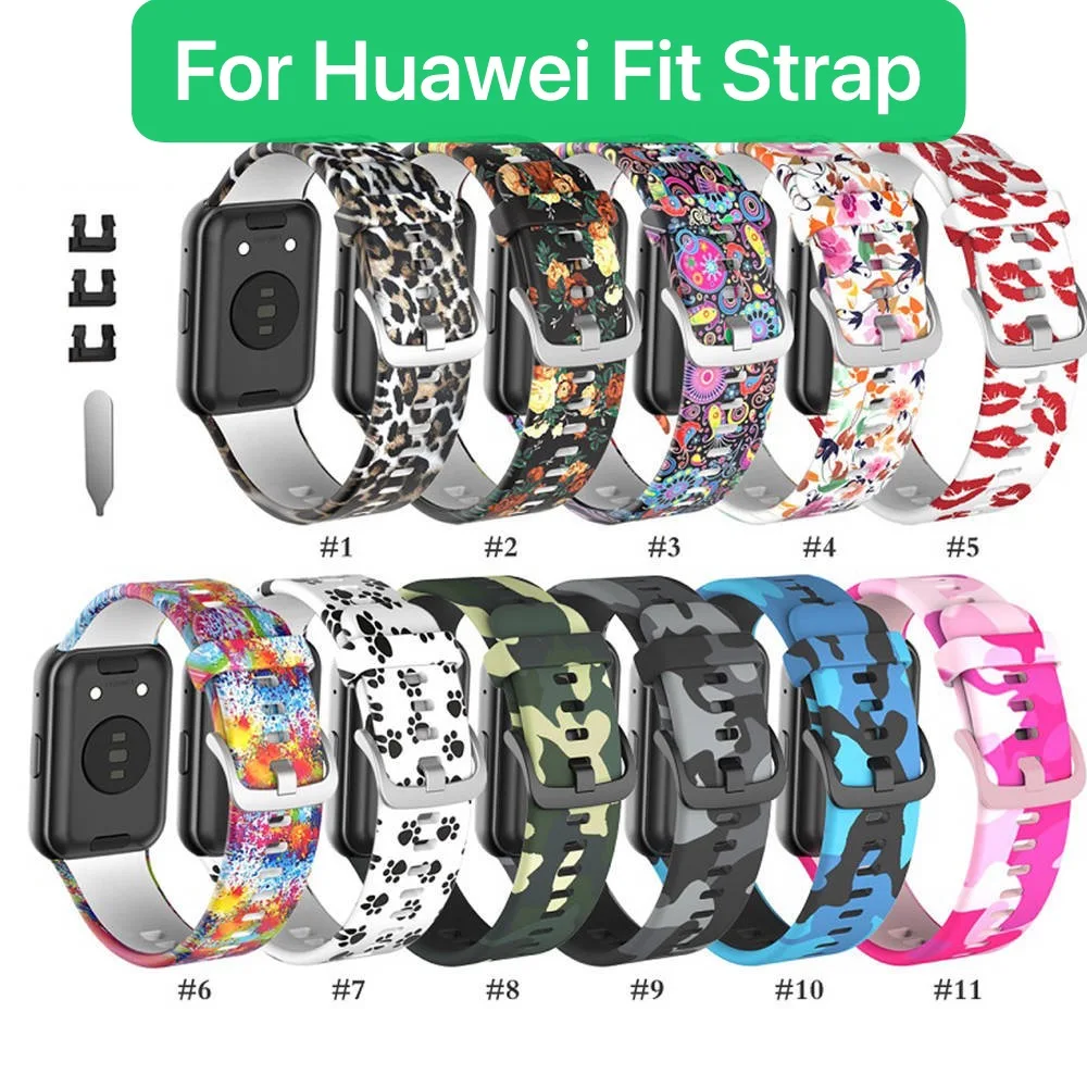 Silicone strap for Huawei watch Fit smart watch Replacement strap for Huawei Fit colourful wristband Accessories