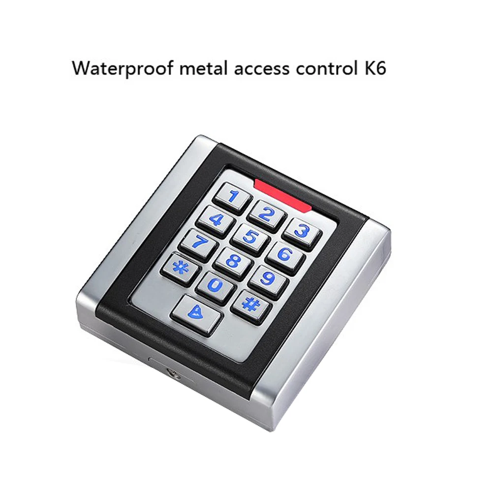 Backlight Keypad 125KHZ RFID Standalone Proximity  Card Reader 2000 Users Door Access Control System Waterproof Metal Case