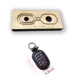 DIY leather craft key ring leather inlay die cutter metal hollowed puncher tool set 17.2x4.8cm