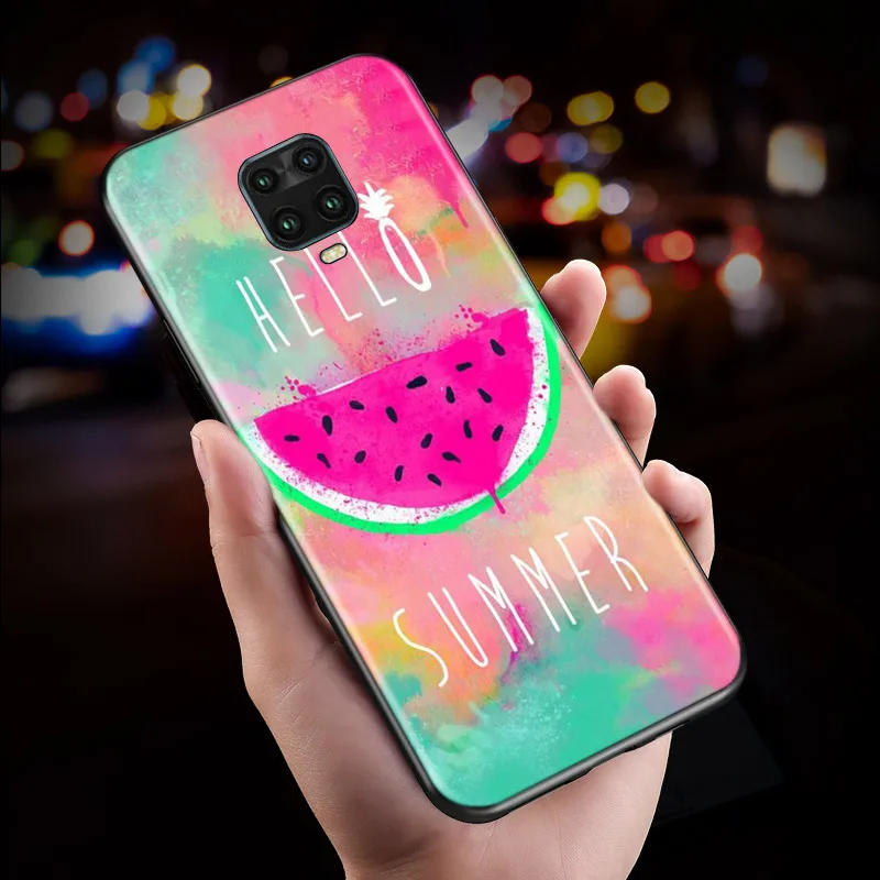 Hello Summer Coconut For Xiaomi Redmi Note 12 11 11T 10 9 8 7 6 5 4 Pro 5G 4G Silicone Soft Shockproof Black Phone Case