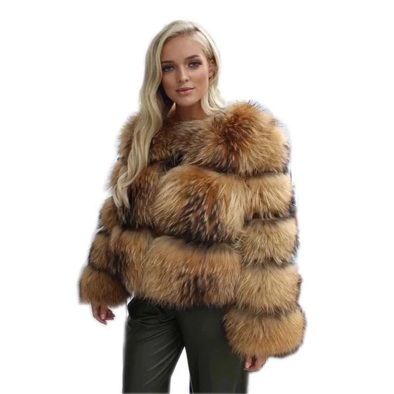 2024 Winter New natural fox fur coat short section warm thickening real fox fur jacket fashion luxury slim real fur coat women