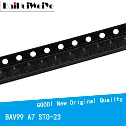 100PCS/LOT BAV99LT1G BAV99 A7 A7W SOT23 0.2A/70V SMD  SOT-23 TRANSISTOR  Dual Series Switching Diode New And Original IC