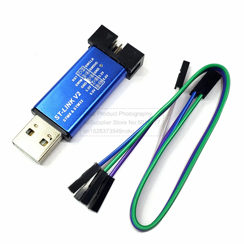 ST LINK Stlink ST-Link V2 STM8 STM32 Simulator Download Programmer z kablem DuPont