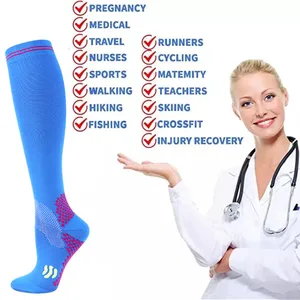Compression Socks 20-30 mmHg Medical Nursing Socks Best for Flight Travel Pregnancy Maternity Edema Varicose Diabetes Veins 8 Main Men's Compression Half Sales - №5