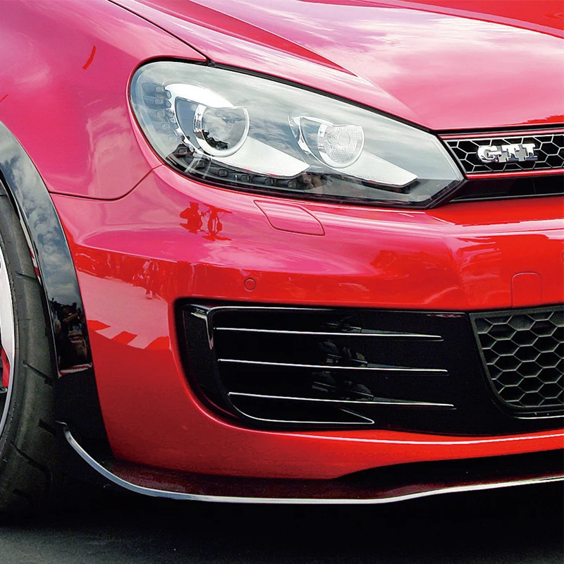 For VW Golf 6 MK6 VI GTI GTD R R20 2008-2013 Car Front Bumper Fog Lamp Grille Spoiler Fog Light Eyebrow Eye Wind Knife Trim