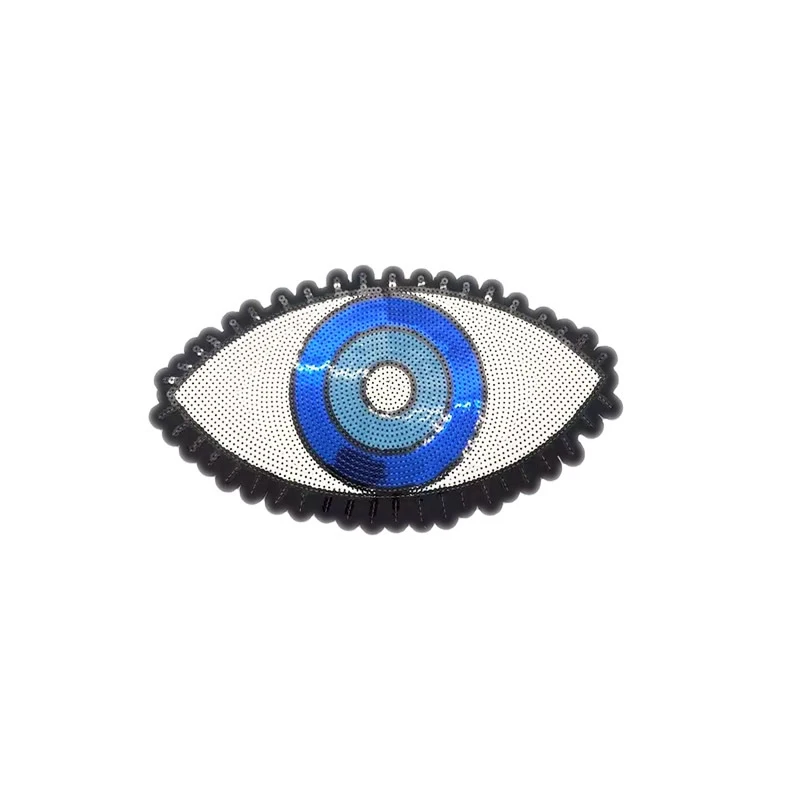 Evil Eye Patch Sequined Hand Embroidered Sticker For Clothing Kids Cloth Garment Appliques Mix Styles