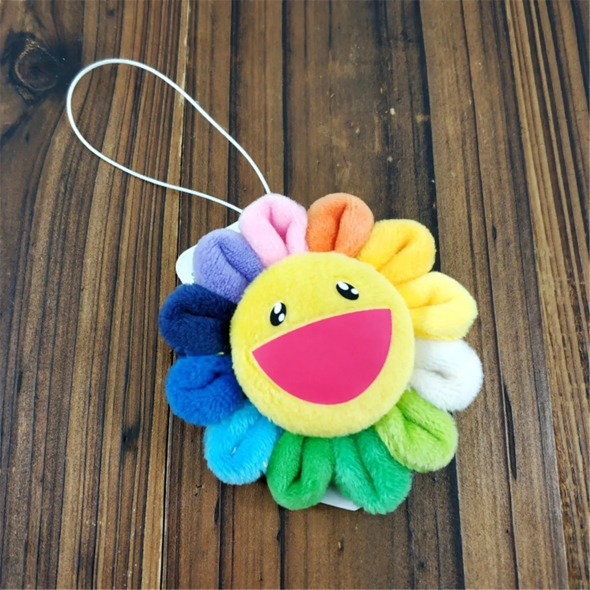 Misura per Ta-ka-shi Mu-raka-mi Ki-ki Kai-kai spilla fiore spilla arcobaleno distintivo cinturino ciondolo in peluche