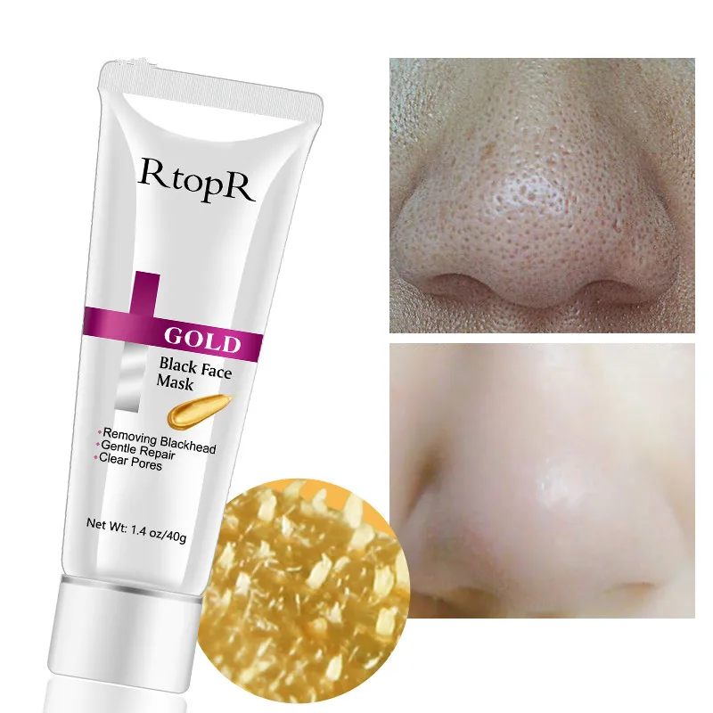 골드 알로에 블랙 헤드 필 마스크 오일 컨트롤 딥 클렌징 모공 수축 여드름 치료 보습 화이트닝 페이스 케어 마스크, RtopR  Best5