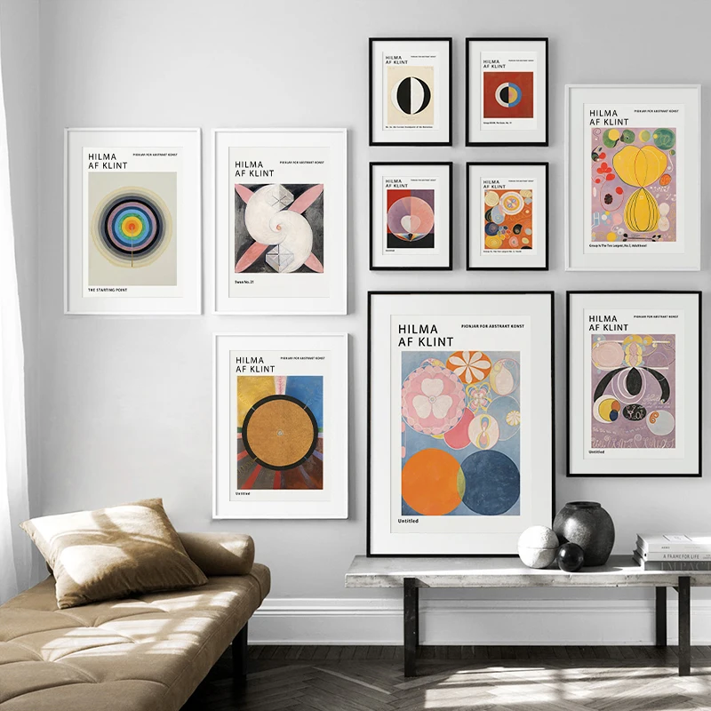 Hilma af Klint Museum Exhibition Poster Print Swedish Abstract Geometric Artwork Canvas Painting Wall Art Pictures Gallery Decor