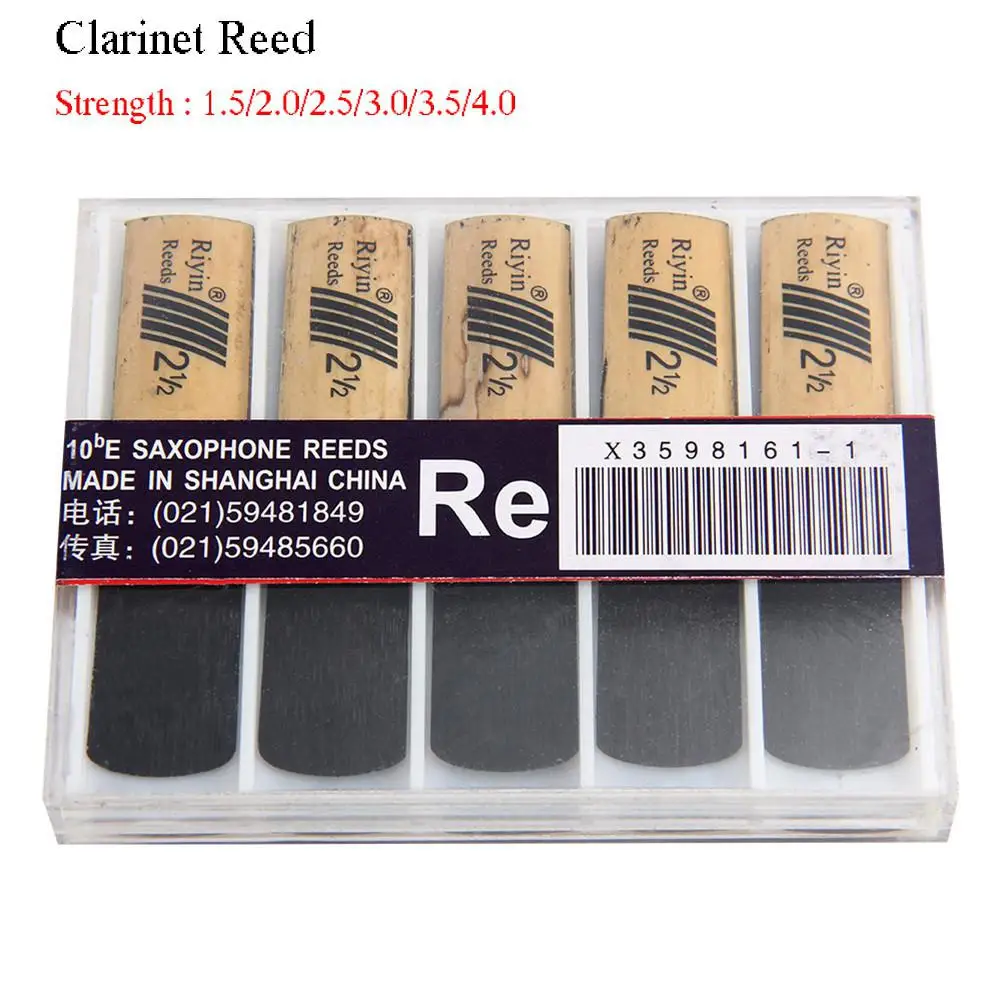 10pcs Clarinet Reeds Set with Strength 1.5/2.0/2.5/3.0/3.5/4.0 Wind Instrument Reed