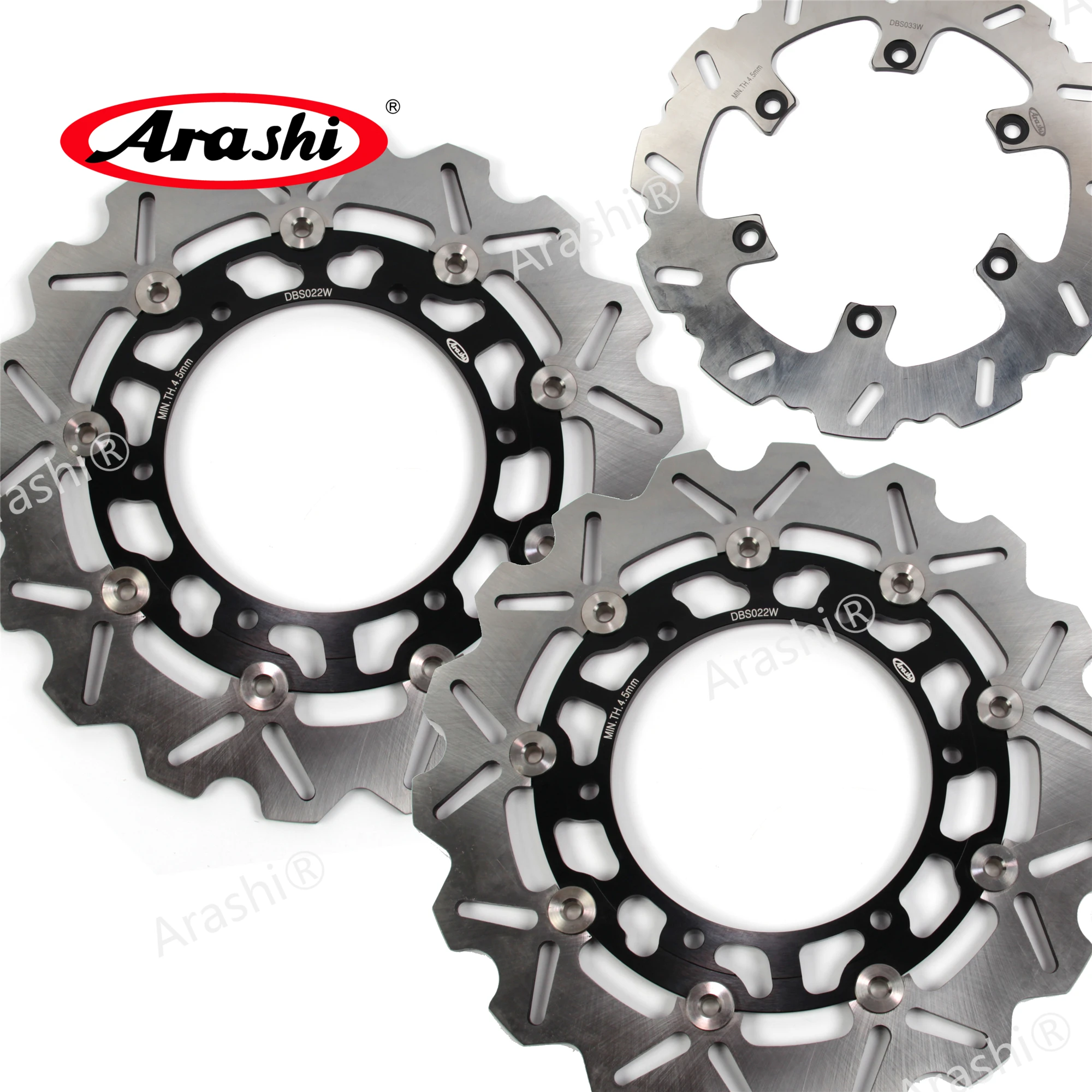 ARASHI BT1100 BULLDOG CNC Front Rear Brake Rotors Disc For YAMAHA BT 1100 BULLDOG 2002 2003 2004 2005 2006 Floating Disk Plate