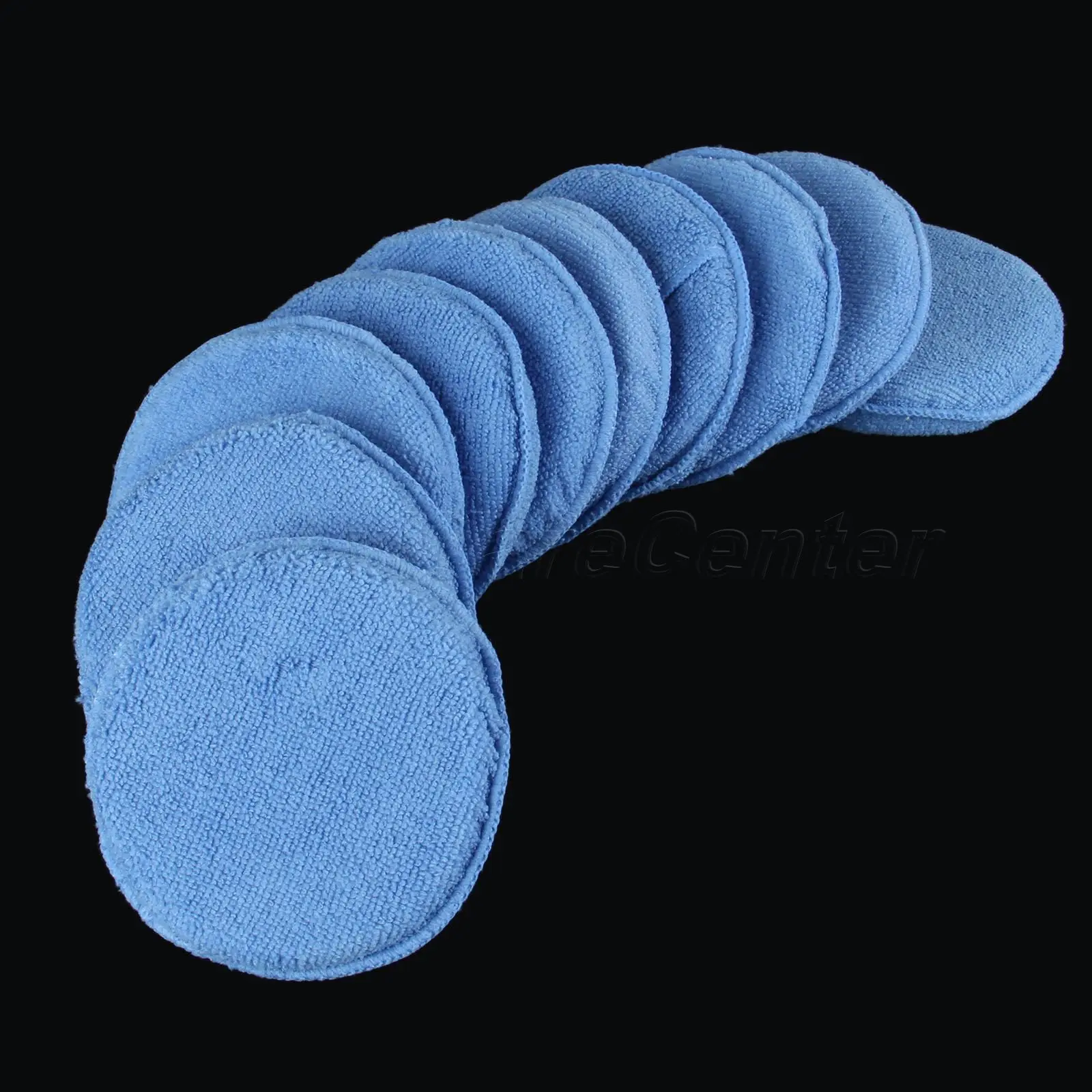 10Pcs 5inch Soft Microfiber Car Wax Applicator Pad Polishing Sponge Kit For Applying Polishes Waxes Sealants Car Wash