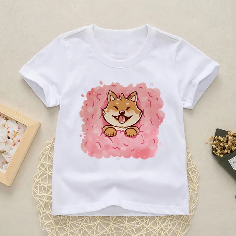 

Kids Cartoons Cute T Shirt Summer Baby Girls Boys Casual T-shirts Print Dogs Kawaii Graphic Funny Gift Tops Tee,YKP019