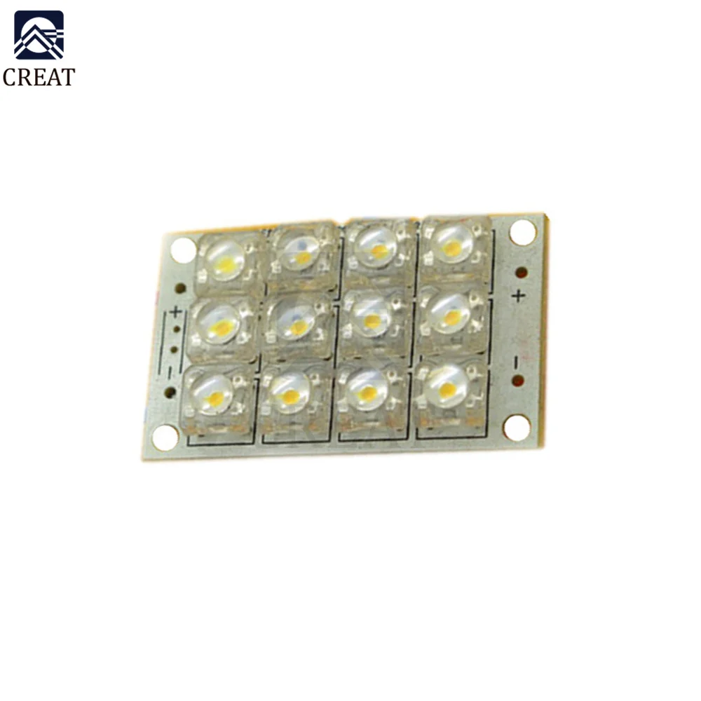 12 LED Super Bright White LED Piranha Board Night LED Lights Lamp Module Board Diy Kit DC 3V-5V