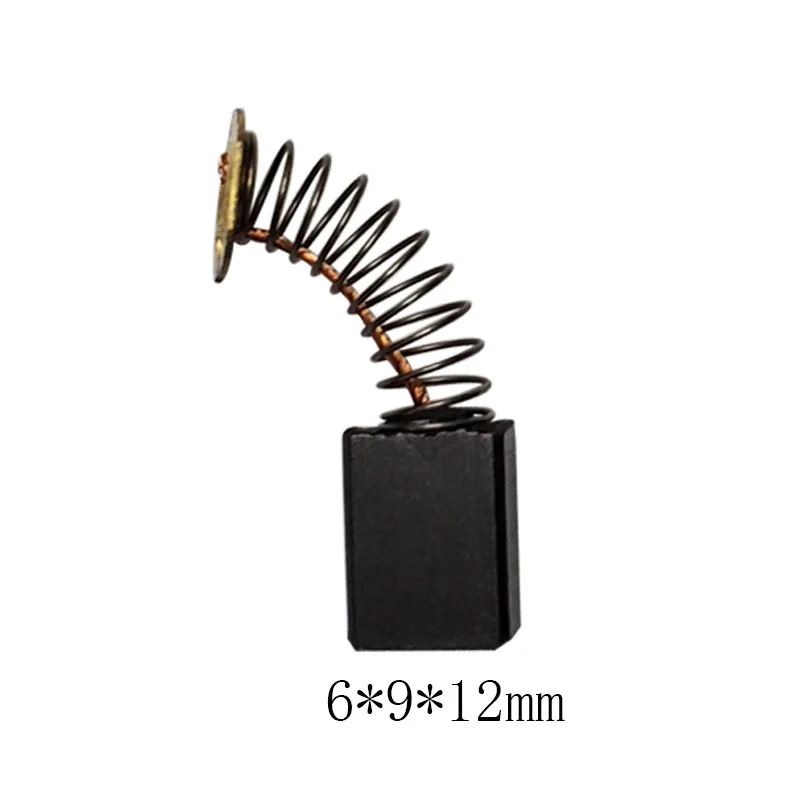10 pezzi di ricambio per spazzole di carbone Mini trapano smerigliatrice elettrica di ricambio per motori elettrici utensile rotante 6x9 x12mm