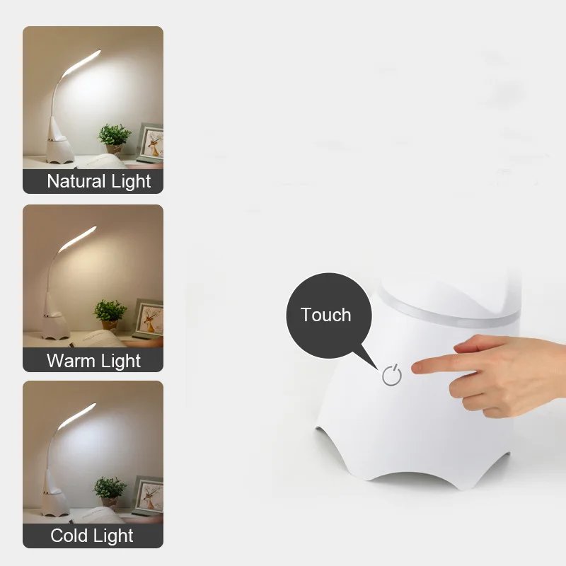 LED Desk Lamp Intelligent Dimming With Bluetooth Speaker LED Protection Desk Lamp Touch Switch USB Charging Desk Reading Lamp